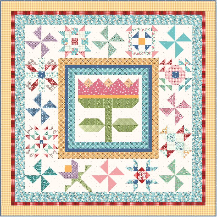 2023 Riley Blake Designs Block Challenge Quilt Kits--tulip Medalion La