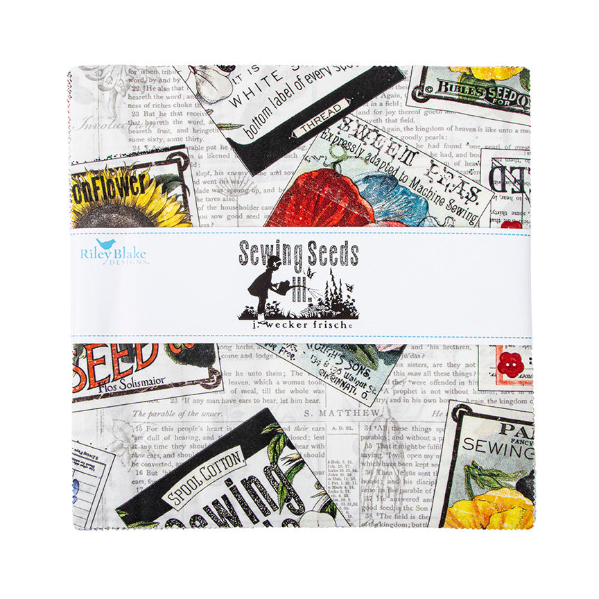 42-Piece 10" Stacker--Sewing Seeds III by J Wecker Frisch of Great Joy Studio