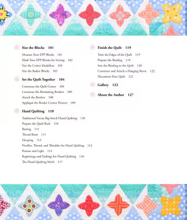 TOC Page 3 of Hand Sewing book by Becky Goldsmith.