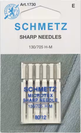 Schmetz Microtex (Sharp) Sewing Machine Needles 5-Pack SKU #1730