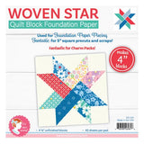 It's Sew Emma ISE-7011 Woven Star 4-inch foundation paper piecing pad for quilting.