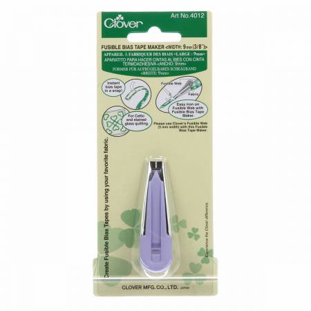 Clover 4013 Fusible Bias Tape Maker 3/8 inch 9mm for quilting and applique