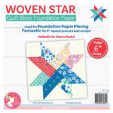 Woven Star Quilt Block Foundation Paper - 4", 6", 8" & 12"