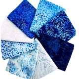 8-Piece Fat Quarter Bundle - From Starry Night by Kathy Engle For Island Batik
