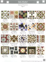 Table of Contents of Tabletastic! quilting book by Doug Leko featuring colorful patchwork table runners.