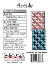 Arcade 3-Yard Quilt Pattern by Donna Robertson SKU FC092322-01