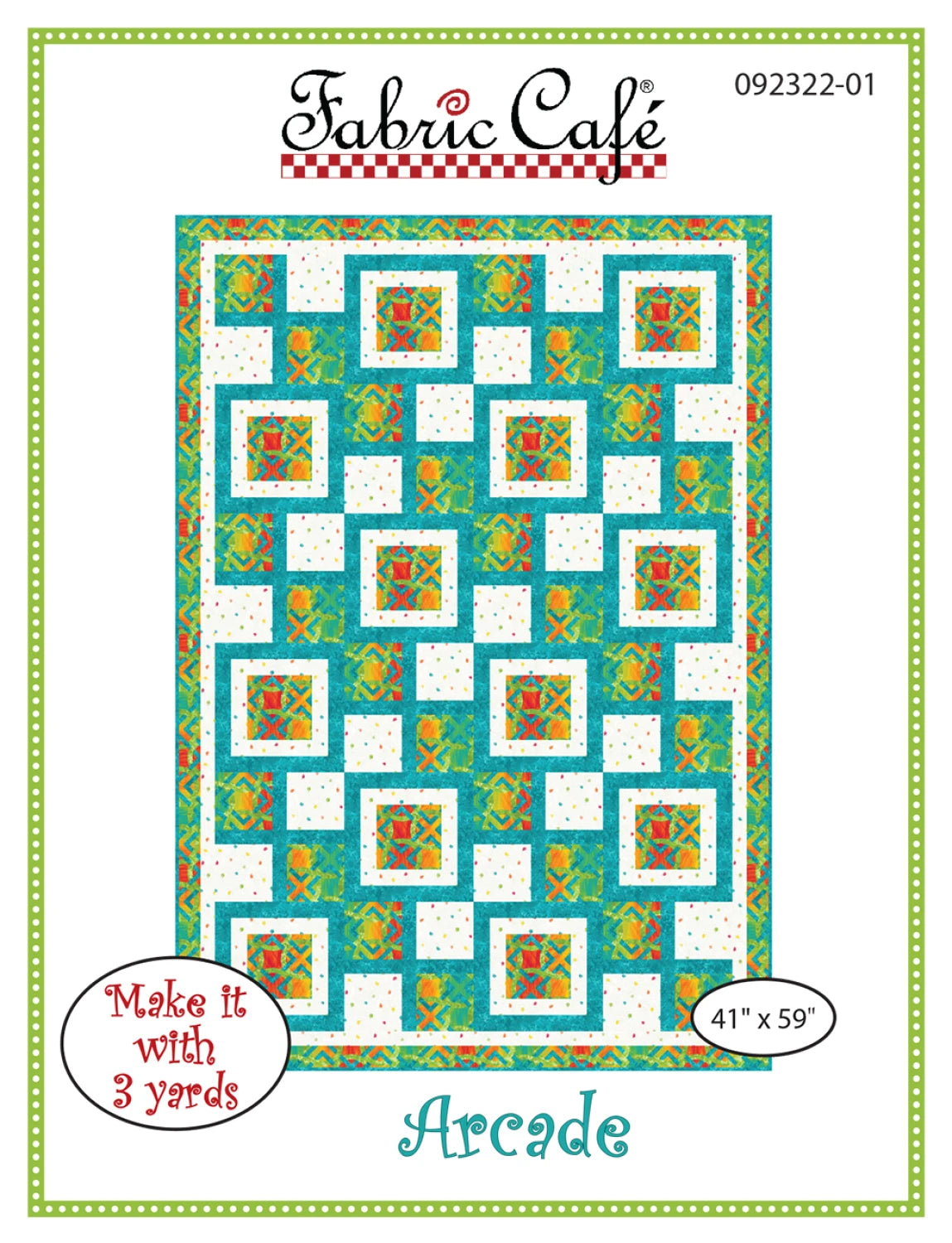 Arcade 3-Yard Quilt Pattern by Donna Robertson SKU FC092322-01
