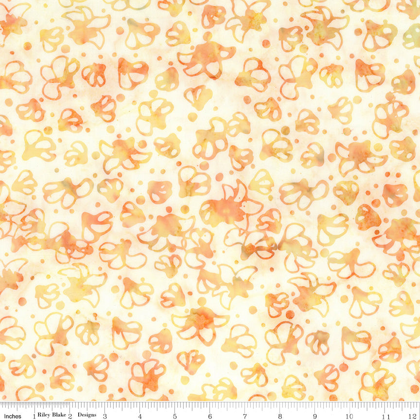 Expressions Batiks by Riley Blake Designs, Tjaps Landscape Floreale - BT23212-232-Peach Cupcake