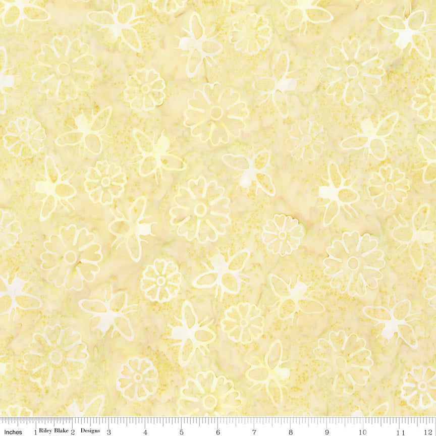 Expressions Batiks Watercolor Daisies by Beverly McCullough for Riley Blake Designs, SKU BT23242-262