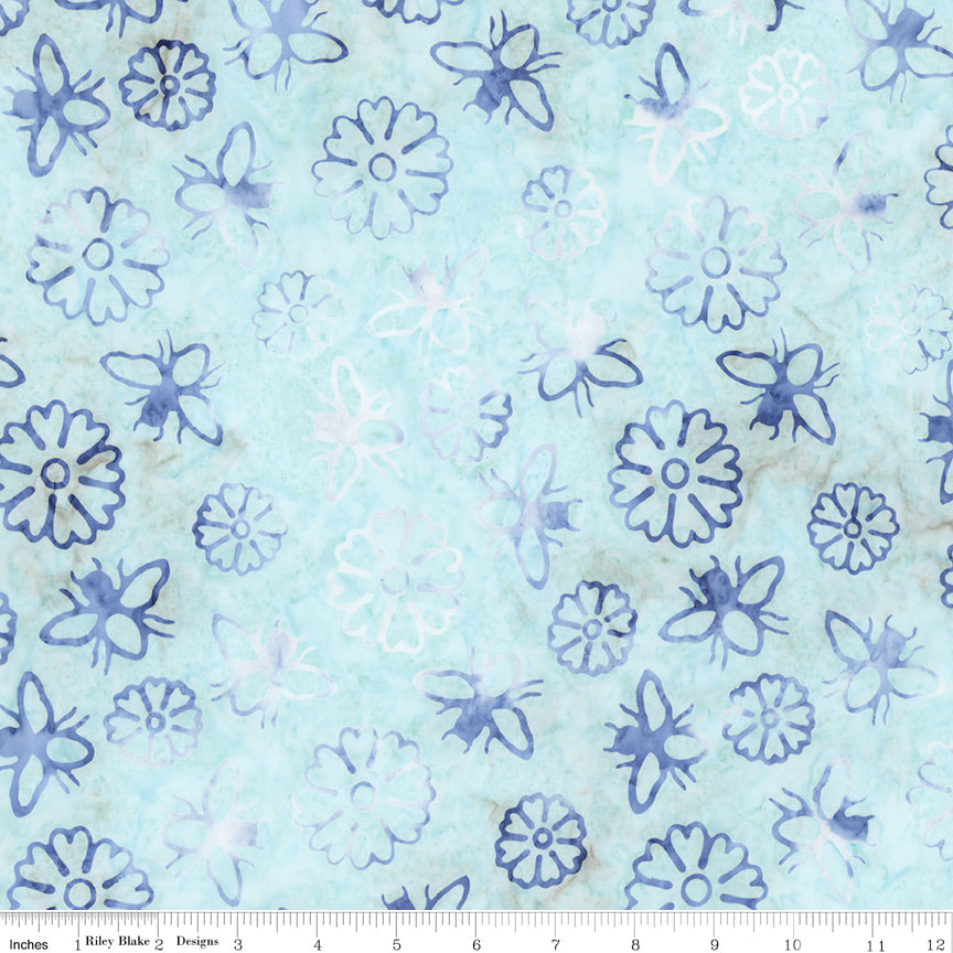 Expressions Batiks Watercolor Daisies by Beverly McCullough for Riley Blake Designs, SKU BT23242-281