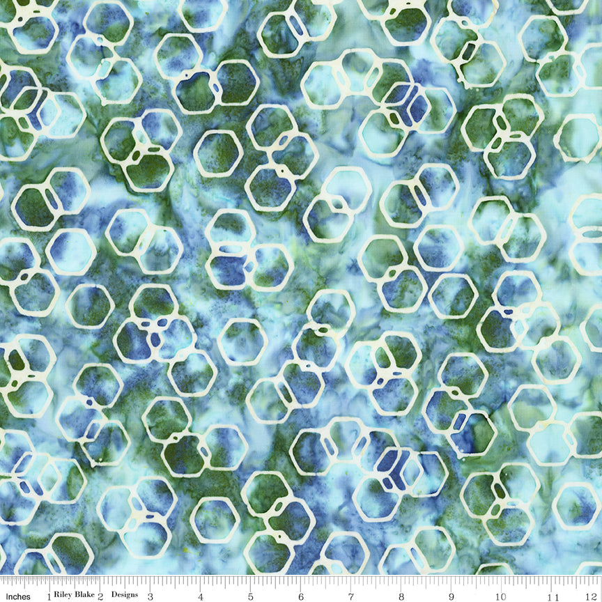 Expressions Batiks Watercolor Daisies by Beverly McCullough for Riley Blake Designs, SKU BT23243-305