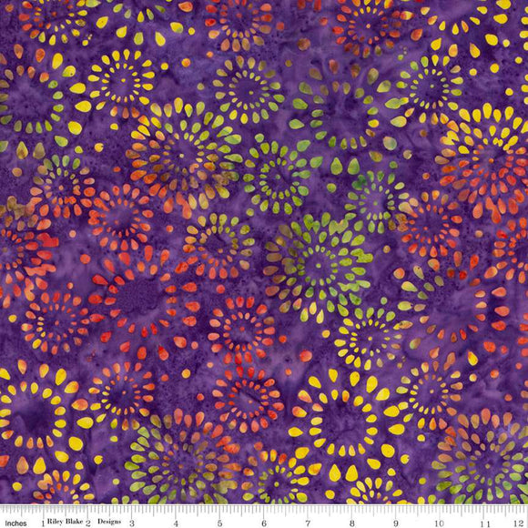 Expressions Batiks by Riley Blake Designs, Tjaps Purple Multi SKU BTHH1039