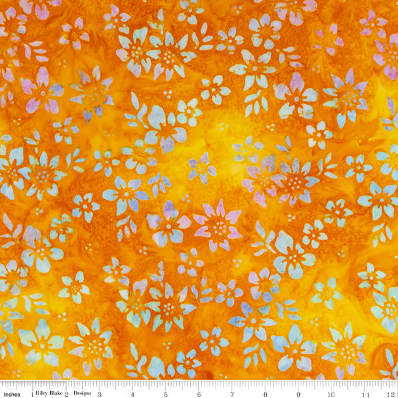 Expressions Batiks by Riley Blake Designs, Tjaps Tangerine SKU BTPT1076