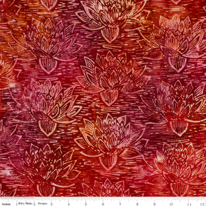 Expressions Batiks by Riley Blake Designs, Tjaps Tomato Red Multi SKU BTPT1102