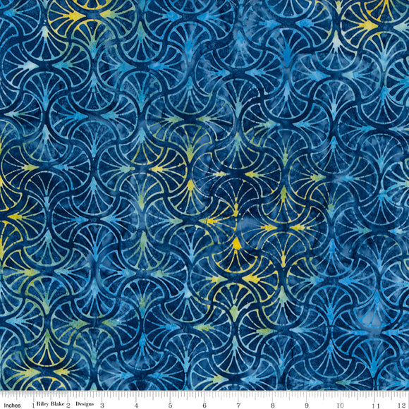 Expressions Batiks by Riley Blake Designs, Tjaps Blue Multi.2 SKU BTPT1181