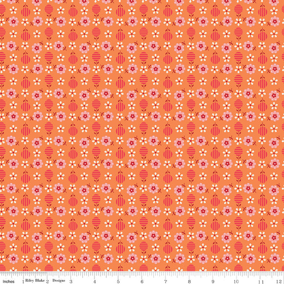Bee Dots by Lori Holt C14160 Ida Marie--Pumpkin