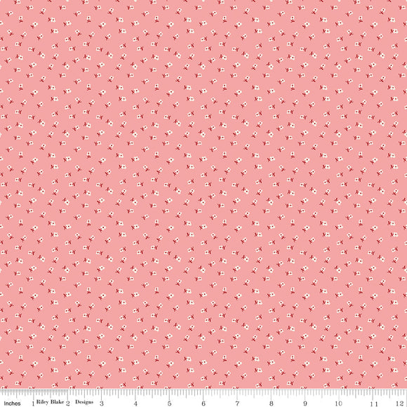 Bee Dots by Lori Holt C14169 Lillian--Coral