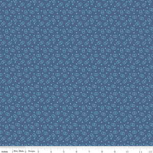 Bee Dots by Lori Holt C14175 Lucille--Denim