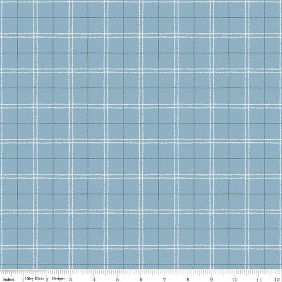 Countryside Plaid Blue by Lisa Audit for Riley Blake Designs SKU# C14535-BLUE