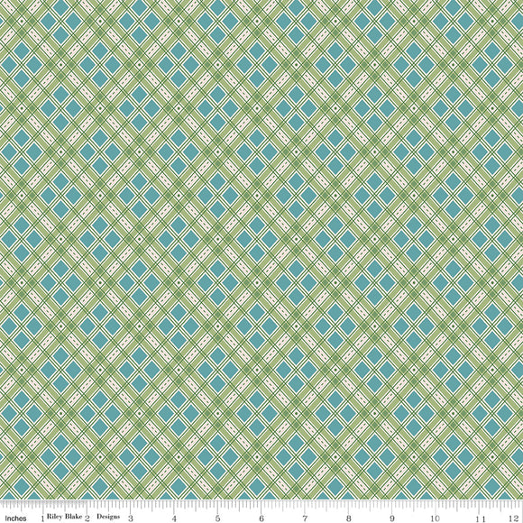 Autumn Lettuce Plaid Yardage by Lori Holt of Bee in My Bonnet SKU# C14651-LETTUCE