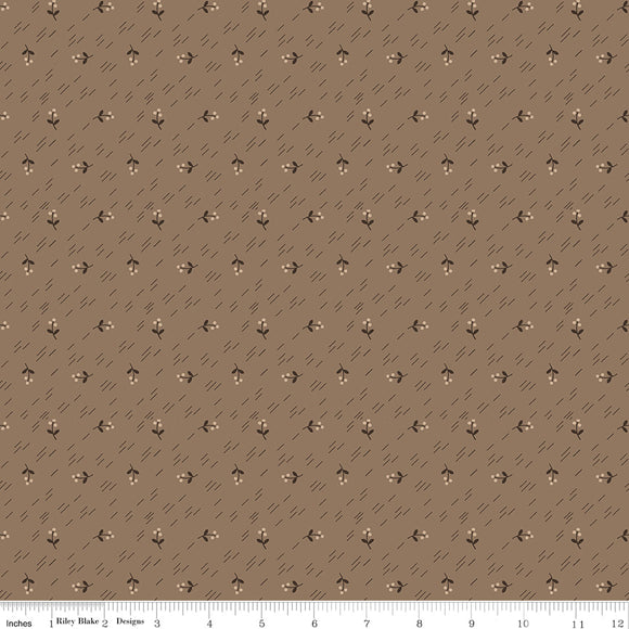 Autumn Chestnut Berries Yardage by Lori Holt of Bee in My Bonnet SKU# C14652-CHESTNUT