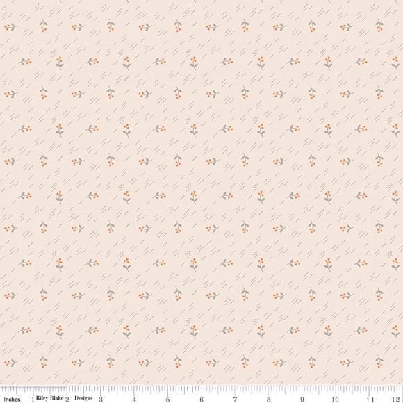 Autumn Latte Berries Yardage by Lori Holt of Bee in My Bonnet SKU# C14652-LATTE