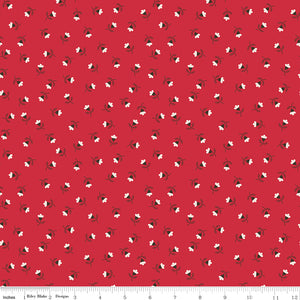 Autumn Riley Red Blossom Yardage by Lori Holt of Bee in My Bonnet SKU# C14654-RILEYRED