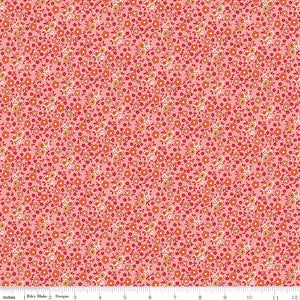 Autumn Coral Bouquet Yardage by Lori Holt of Bee in My Bonnet SKU# C14656-CORAL