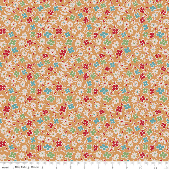 Autumn Cider Cosmos Yardage by Lori Holt of Bee in My Bonnet SKU# C14659-CIDER