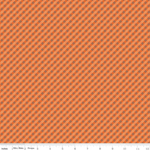 Autumn Pumpkin Gingham Yardage by Lori Holt of Bee in My Bonnet SKU# C14660-PUMPKIN