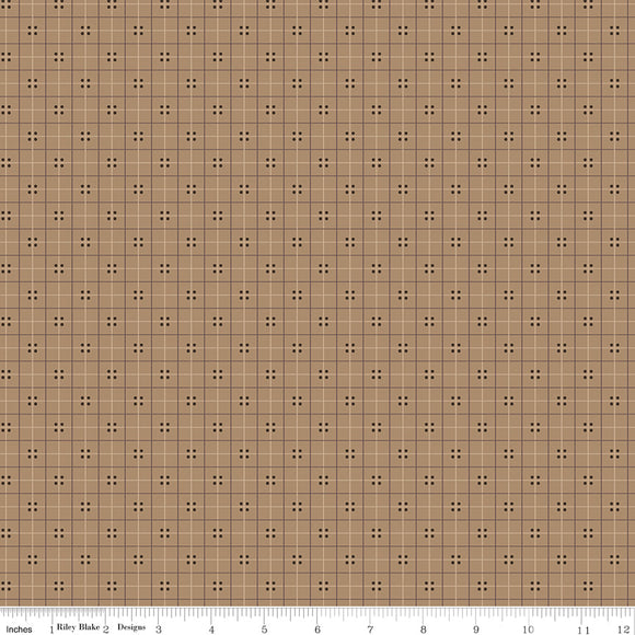 Autumn Brown Sugar Homespun Yardage by Lori Holt of Bee in My Bonnet SKU# C14661-BROWN