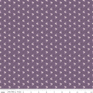 Autumn Plum Leaves Yardage by Lori Holt of Bee in My Bonnet SKU# C14662-PLUM