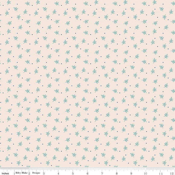 Autumn Latte Sprig Yardage by Lori Holt of Bee in My Bonnet SKU# C14663-LATTE