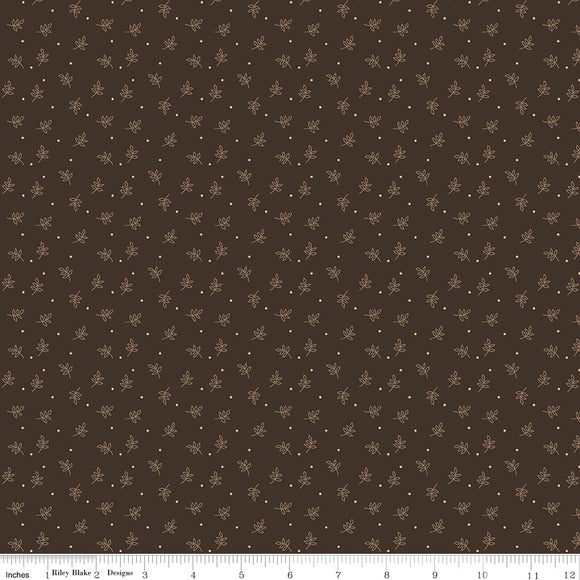 Autumn Raisin Sprig Yardage by Lori Holt of Bee in My Bonnet SKU# C14663-RAISIN