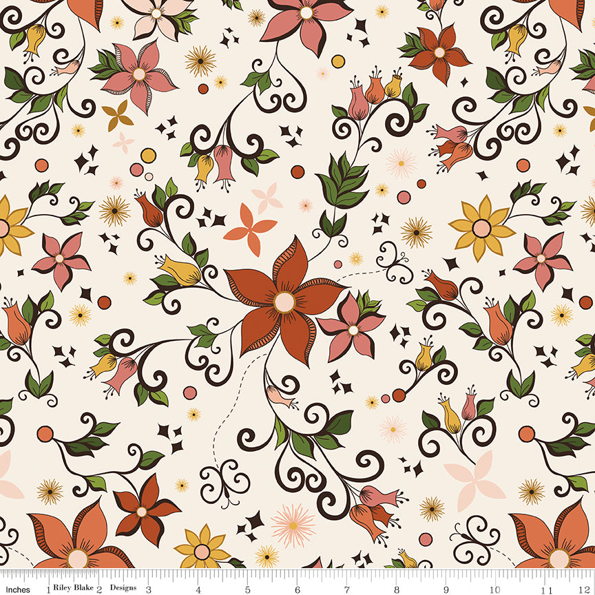Curated Blooms by Judi Madsen for Riley Blake Designs, SKU C15340-Cream