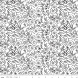 Sewing Seeds by J Wecker Frisch for Riley Blake Designs, SKU C15692-WHITE