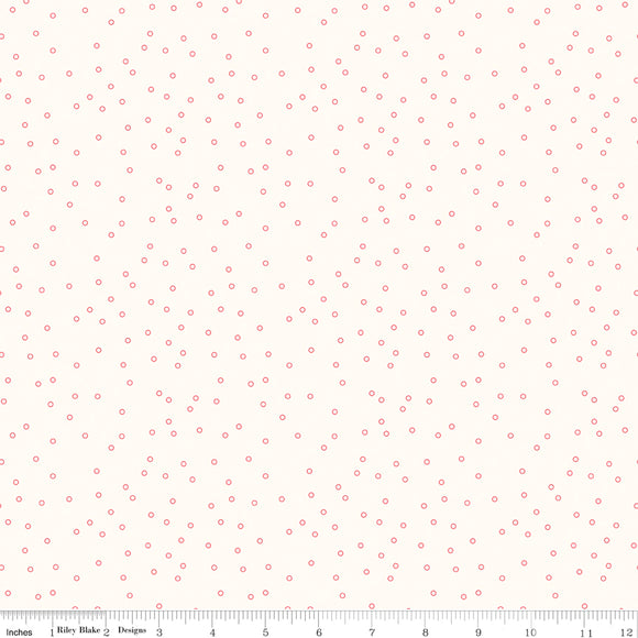 Bee Backgrounds  Tiny Circles Coral SKU C6384-CORAL