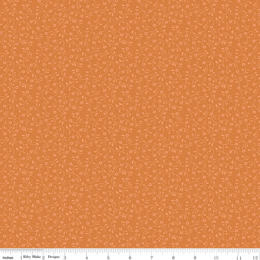 Riley Blake Floret Cottons SKU C675-GINGER