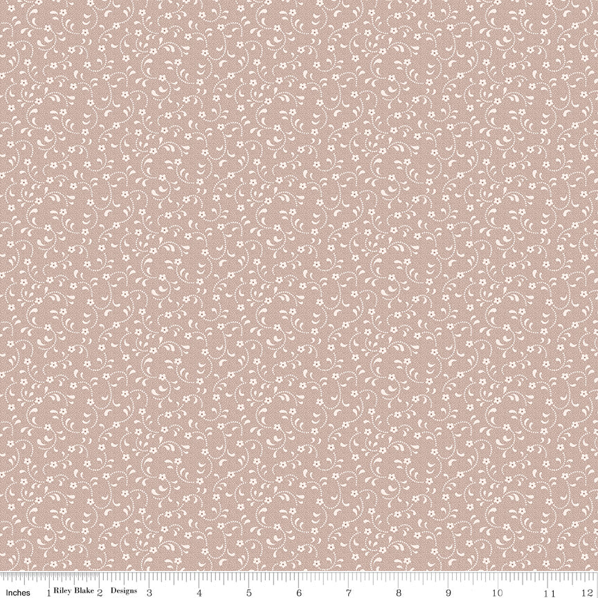 Riley Blake Floret Cottons SKU C675-NUTMEG