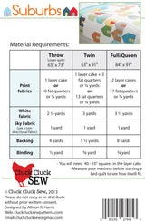 Suburbs Quilt Pattern by Cluck Cluck Sew SKU CCS137