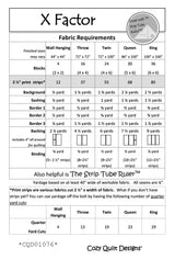 Cozy Quilt Designs X Factor Pattern