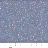 Country Floral 01-Blue Quilting Cotton - 100% Cotton