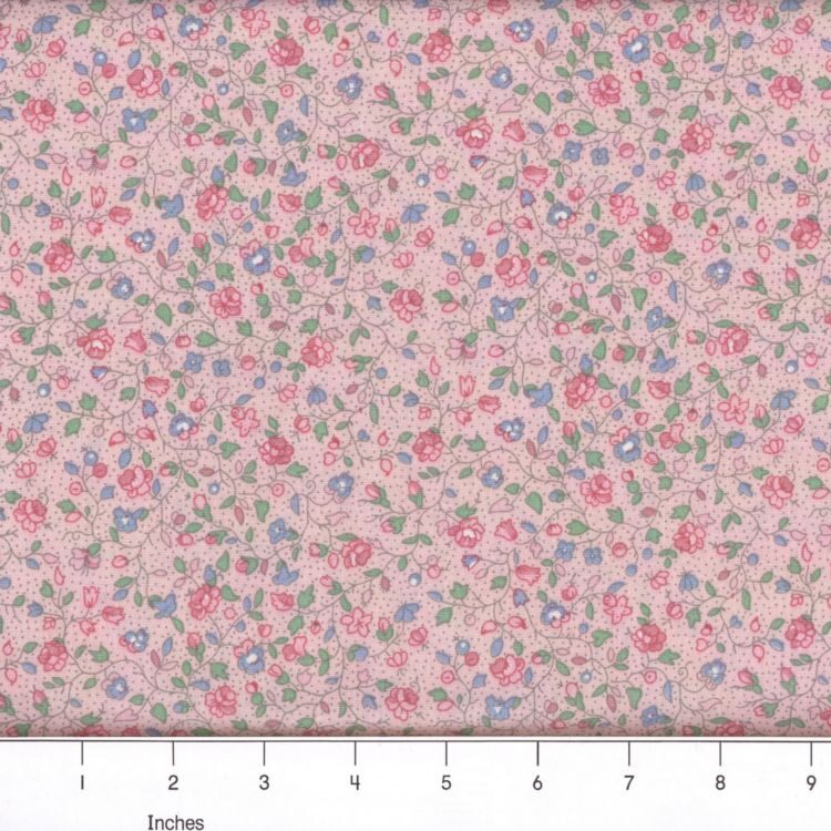 Country Floral 01-Pink Quilting Cotton - 100% Cotton