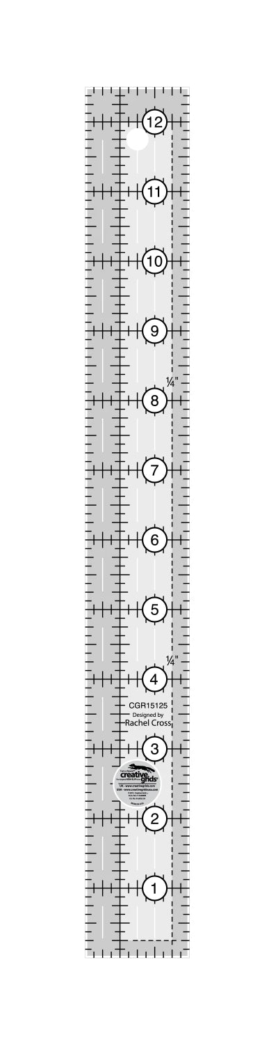 Creative Grids® Quilt Ruler 1-1/2" x 12-1/2"