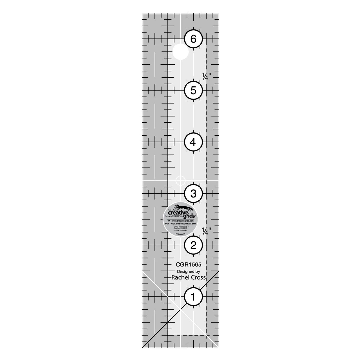 Creative Grids® Quilt Ruler 1-1/2" x 6-1/2"