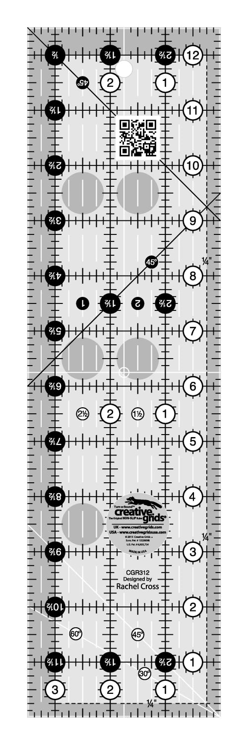 Creative Grids® Quilt Ruler 3-1/2" x 12-1/2" CGR312