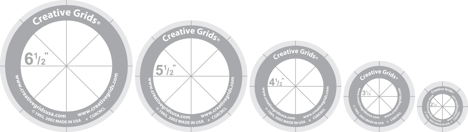 Creative Grids® Quilt Ruler - Set of 5 Circles (CGRCRCL)