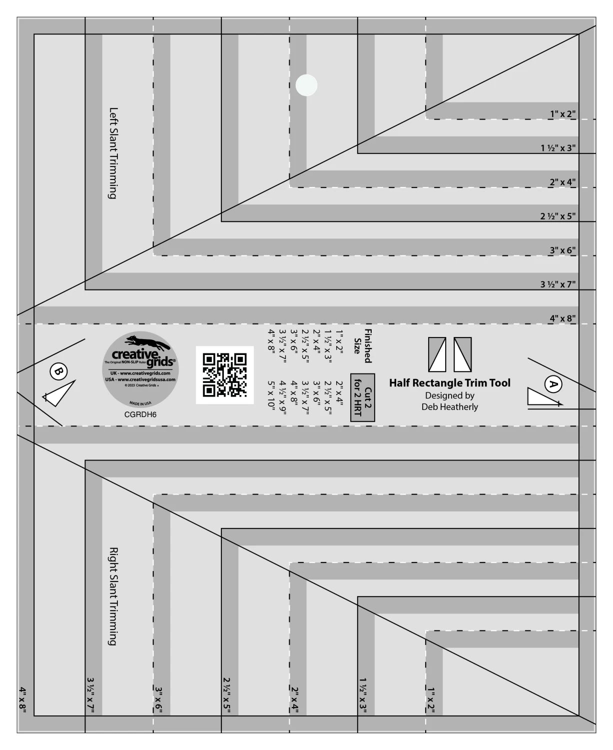 Creative Grids® Half Rectangle Trim Tool CGRDH6