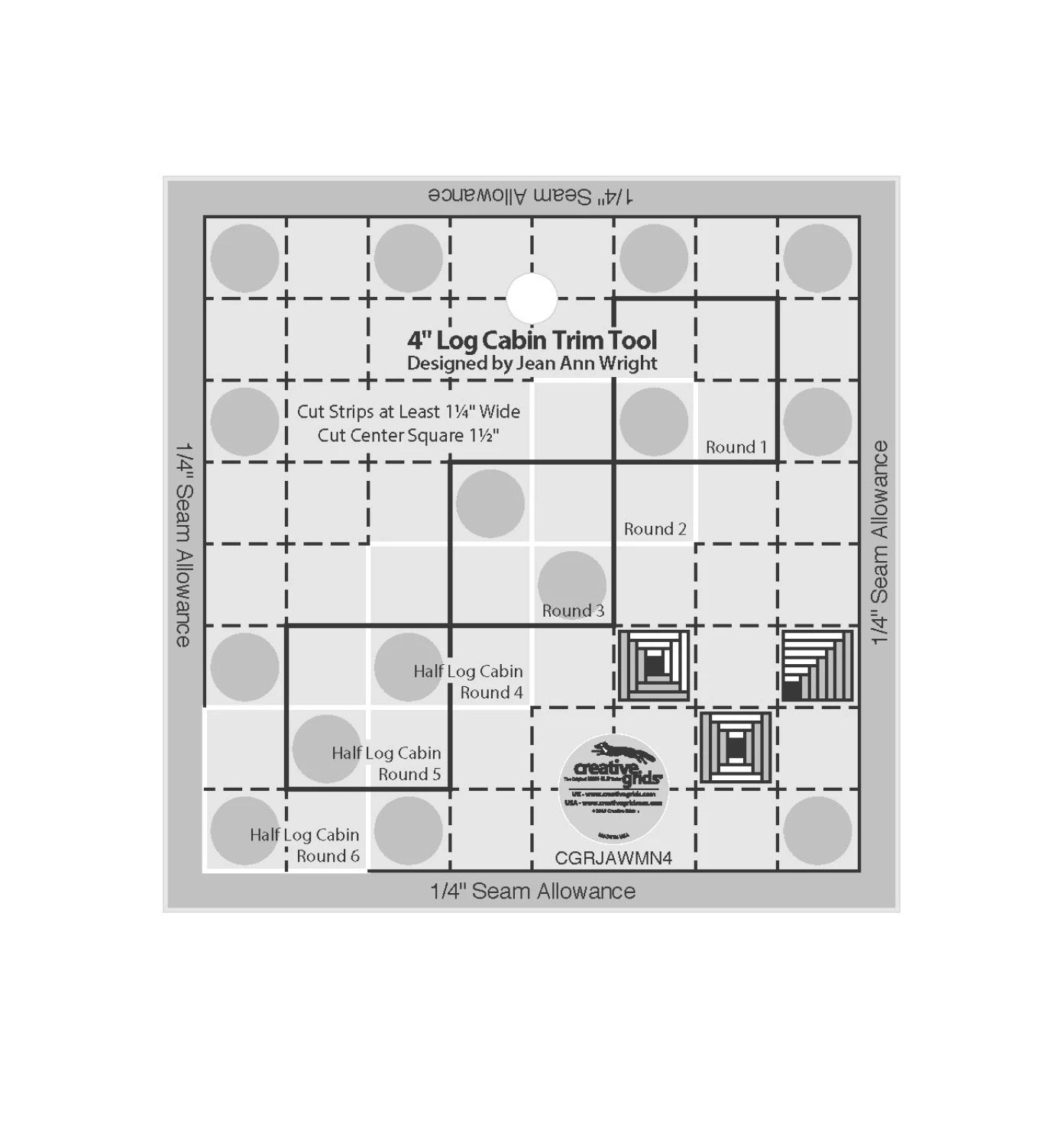 Creative Grids® 4" Log Cabin Trim Tool