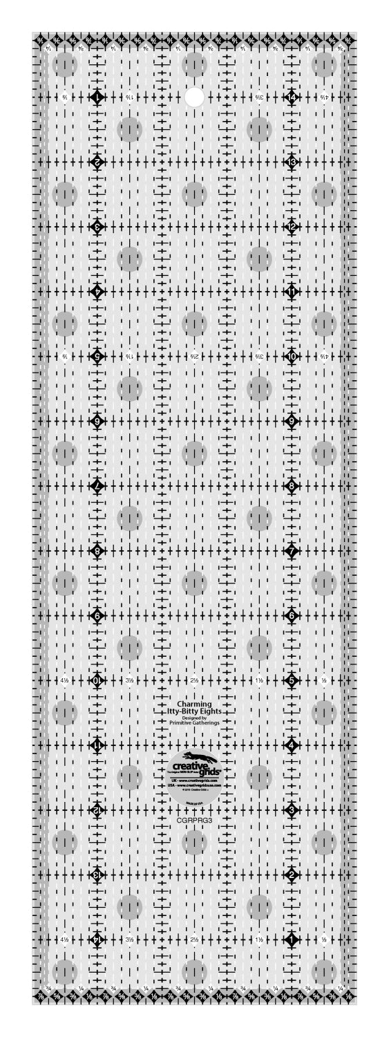 Creative Grids® Quilt Ruler Charming Itty-Bitty Eights by Primitive Gatherings CGRPRG3